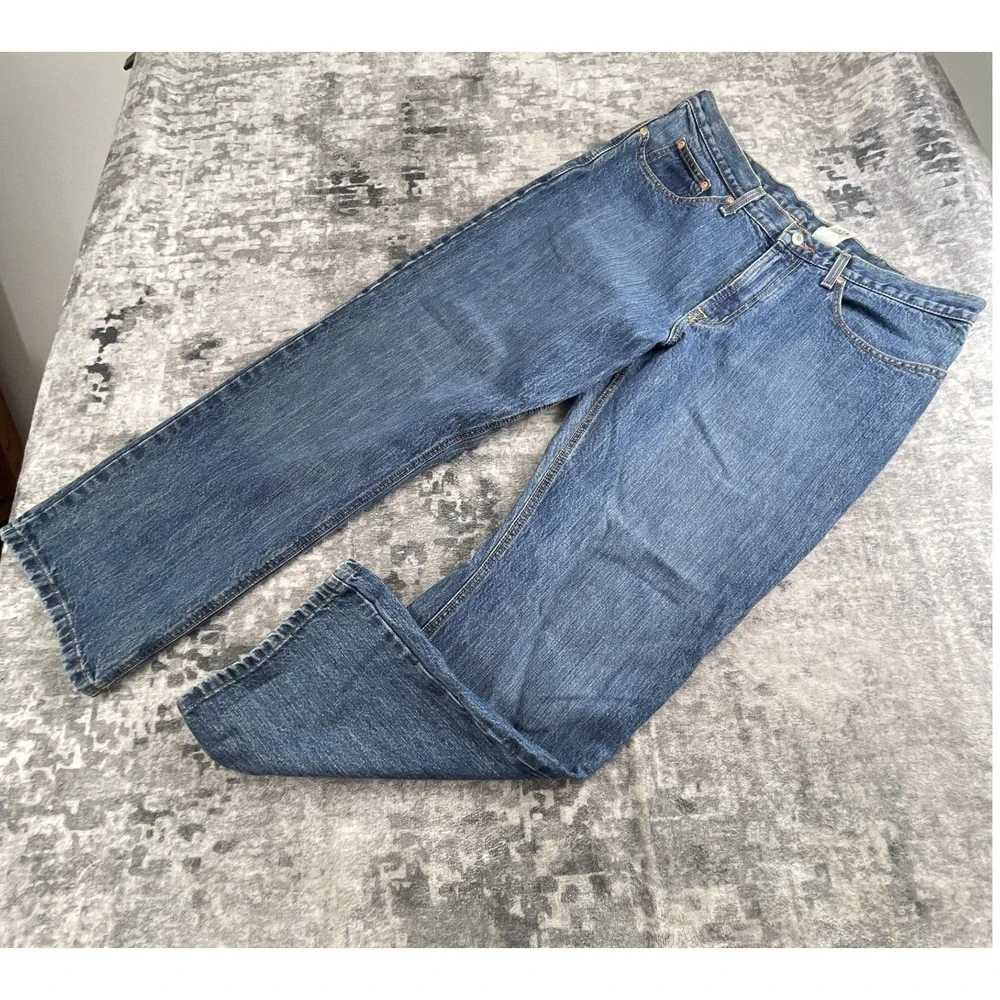 Cinch Mens 38x30 Relaxed Fit Straight Cut Jeans Medium Blue Denim Western Work